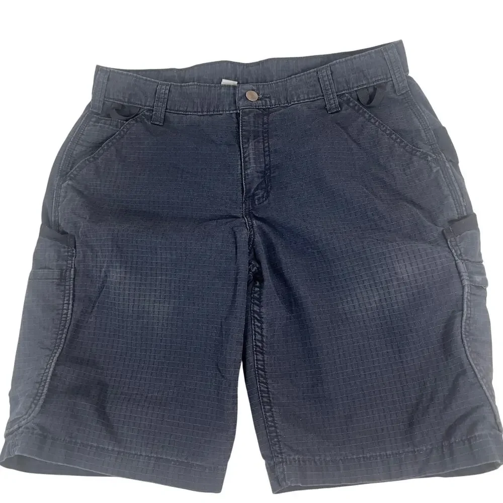 Carhartt Women's Navy Blue Sz 10 Utility Carpenter Work Cargo Shorts 104010-NVY